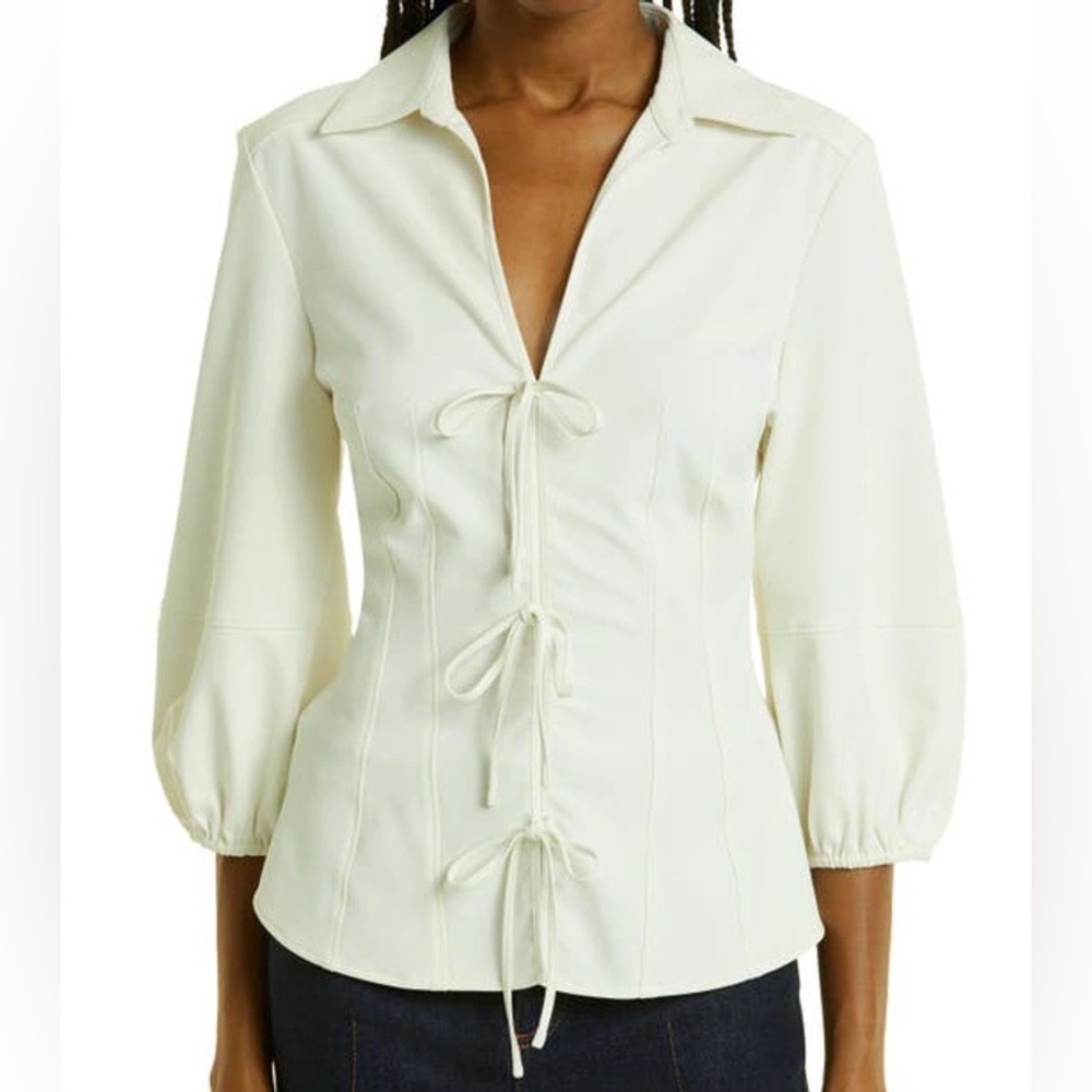 Like new Cinq a Sept Ivory Brit top, Large